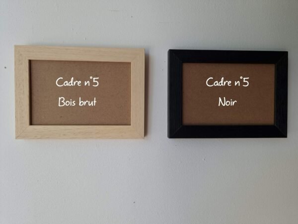 Cadre n°5 Bois brut Carte - Suspensions élastiques